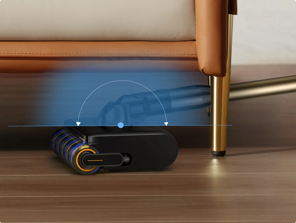 Dreame Z30 Pro Aqua-A Stielstaubsauger mit Nassreinigungsfunktion mit um 180 Grad drehbarem Bürstenkopf zur Reinigung von Ecken.