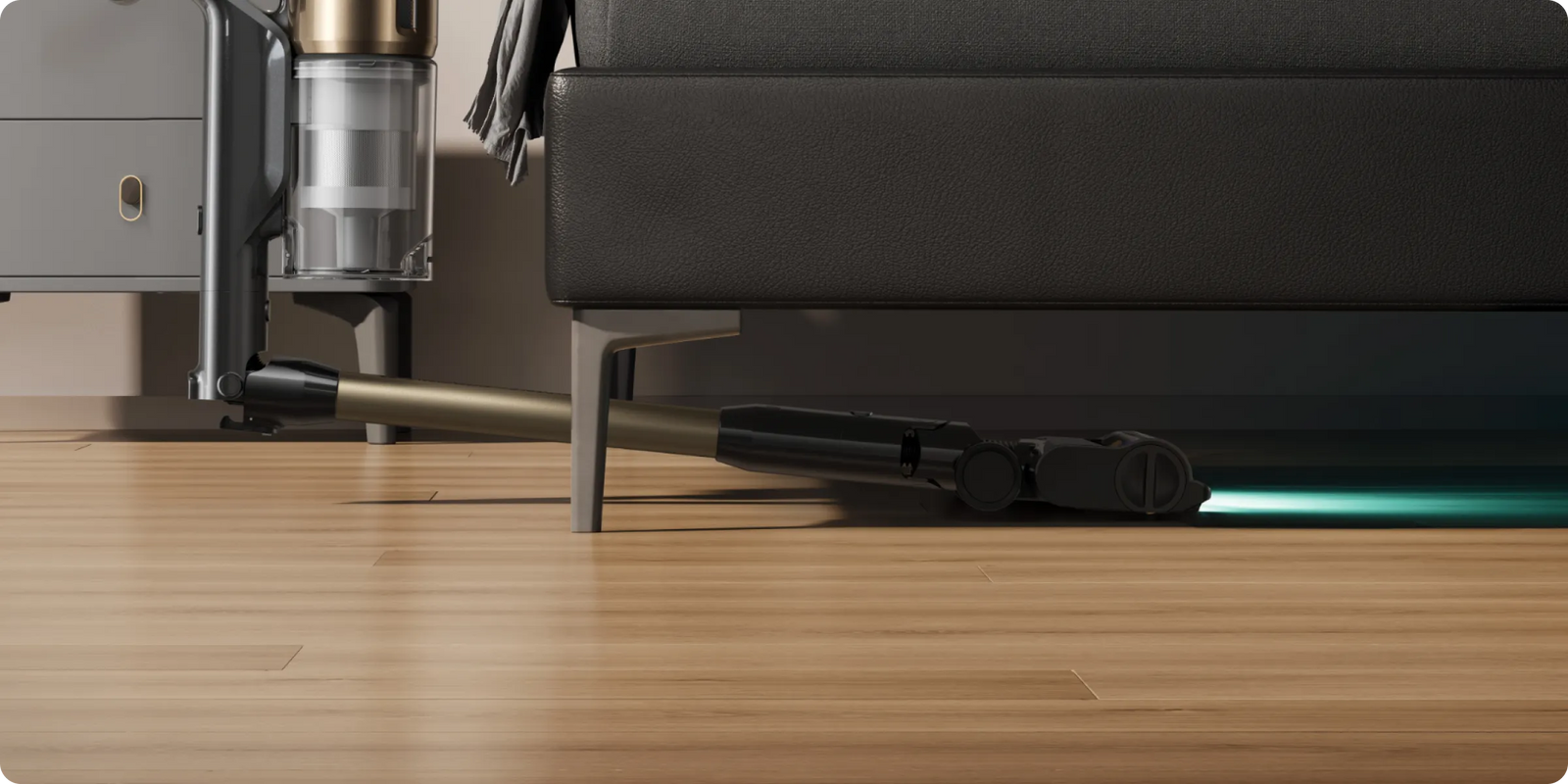 Dreame Z30 Pro Aqua-A Stielstaubsauger mit Nassreinigungsfunktion 90 Grad gebogener Stab reinigt unter dem Sofa