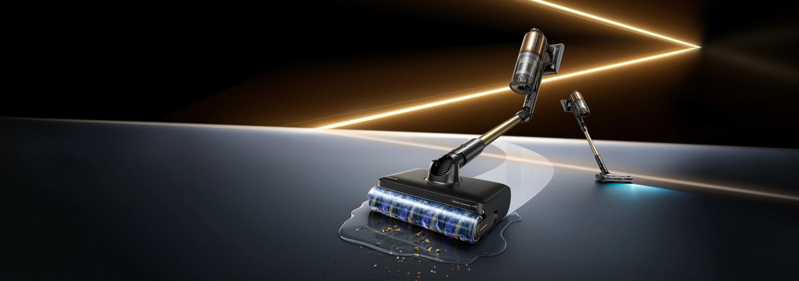 Dreame   Z30 Pro Aqua-A Stielstaubsauger mit Nassreinigungsfunktion wischt und saugt Böden in einem Durchgang.