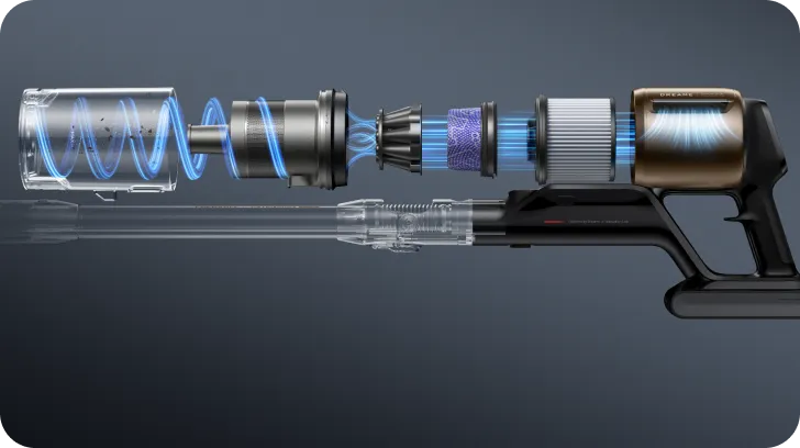 Dreame Z30 Pro Aqua-A Stielstaubsauger mit Nassreinigungsfunktion mit 99.99 Prozent Filtration für saubere Raumluft.