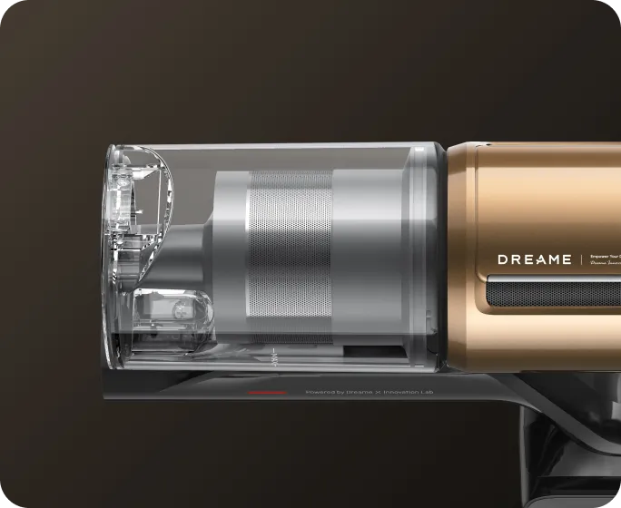 Dreame Z30 Pro Aqua-A Stielstaubsauger transparenter Staubbehälter mit fünfschichtigem HEPA H14 Filtersystem im Inneren