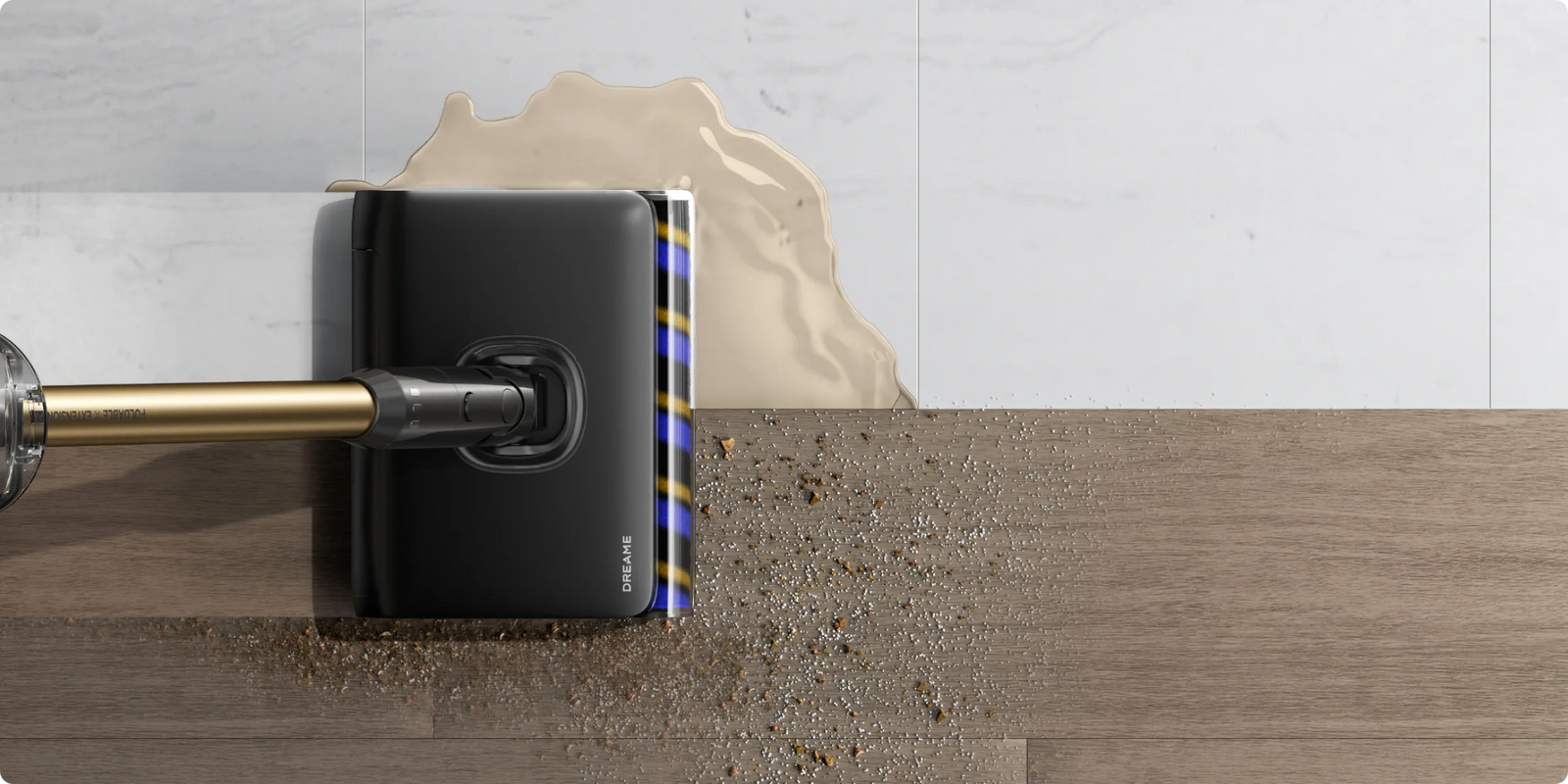 Dreame   Z30 Pro Aqua-A adaptives Zwei Modus Design mit spezieller Absaugung und integriertem Waschen für Böden.